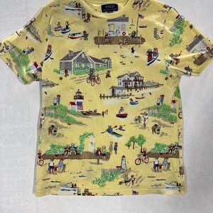 Polo by Ralph Lauren Bears Kids Yellow Scenic T-Shirt Xl